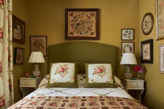 Image may contain Cushion Home Decor Lamp Table Lamp Bed Furniture Art Painting Pillow Corner and Indoors