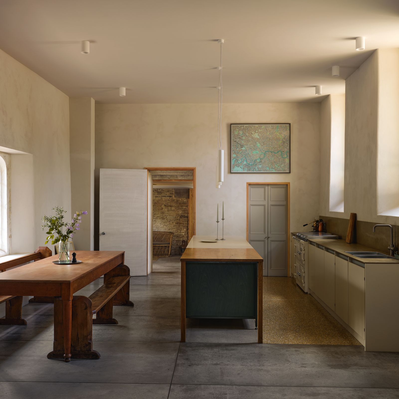 A 16th-century barn in Somerset converted into an austerely beautiful home by Jonathan Tuckey